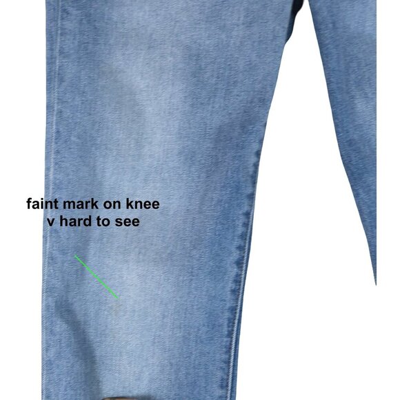 Levi’s 714 Straight Leg Jeans Size 27 Light Wash Raw Hem Y2K Casual - Picture 5 of 10